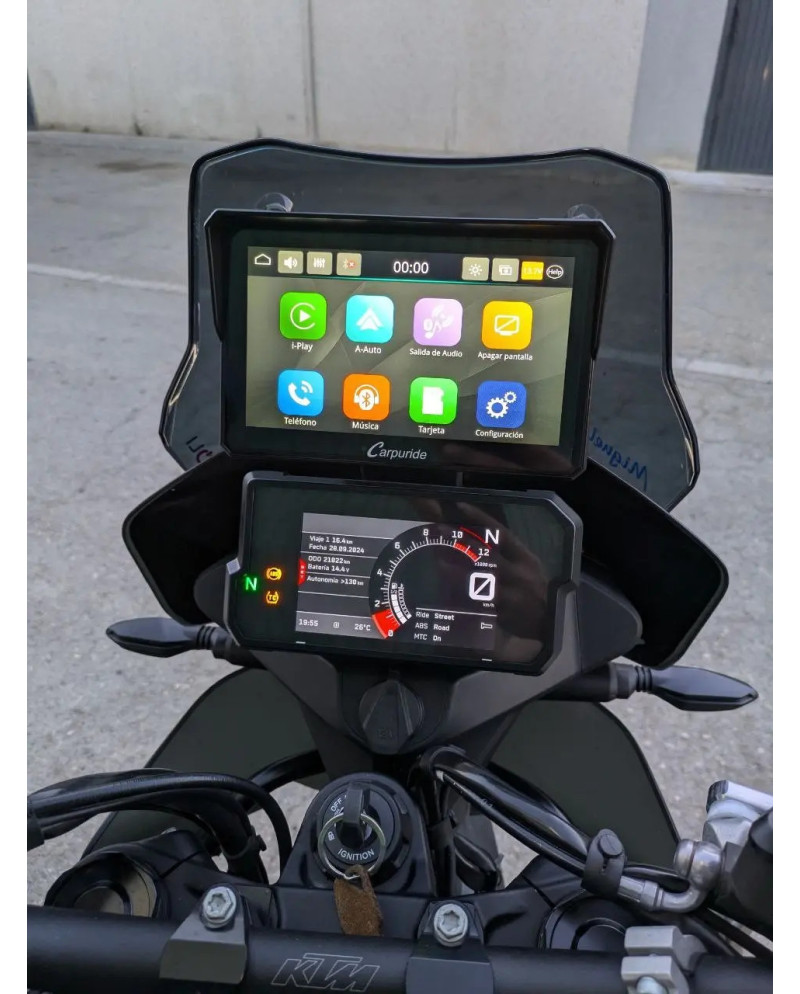 Soporte Display KTM 790 - 890 para Anclaje AMPS o Carplay